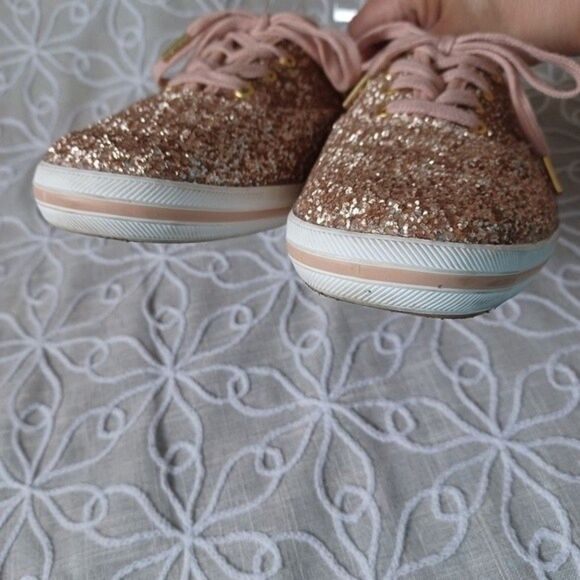 Keds X Kate Spade New York Glitter Sneakers Size 8.5 - Picture 3 of 15